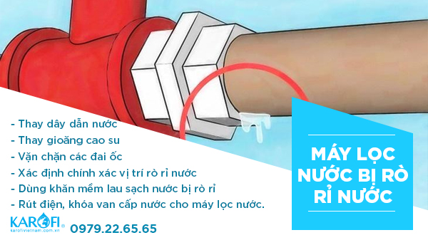 Cách khắc phục máy lọc nước bị rò rỉ nước